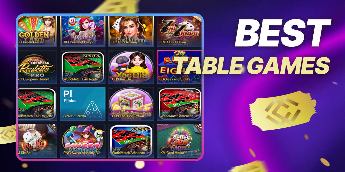 Best table games available at MCW online casino site 