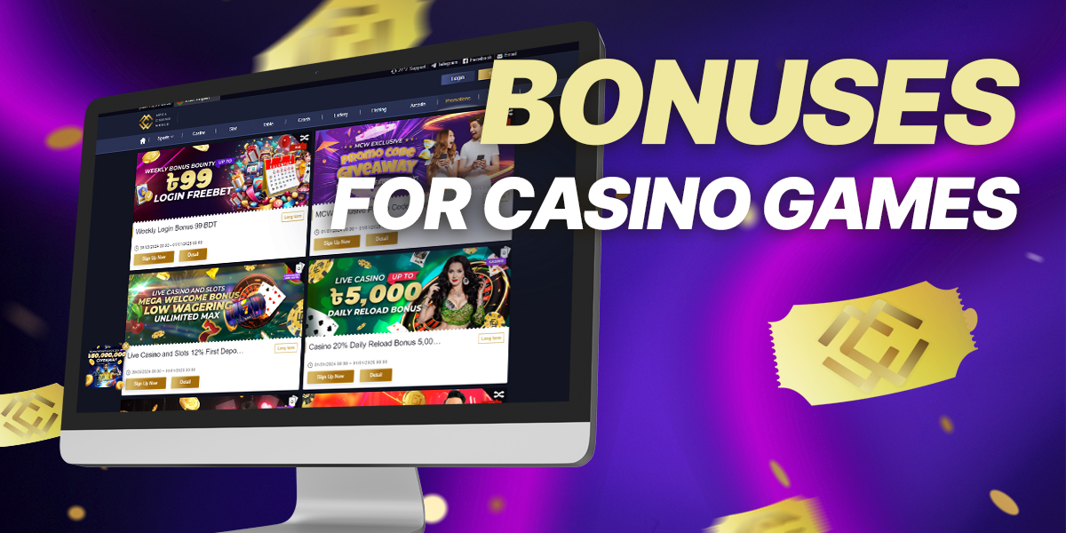 Promotions and bonuses from MCW casino bangladesh for new and registered users