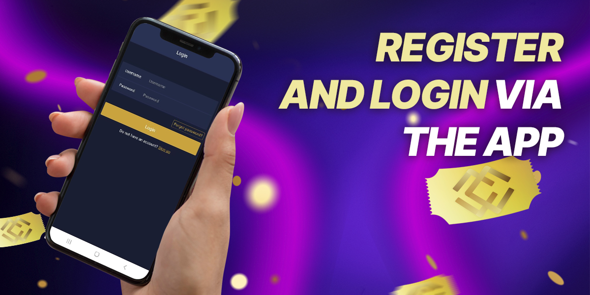 Registering and logging in to a casino account with MCW app